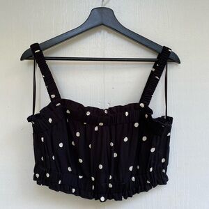 H&M Polka Dot Black Top